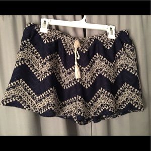 Navy Blue/ White Shorts